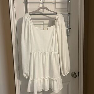 White Womens long sleeve dress